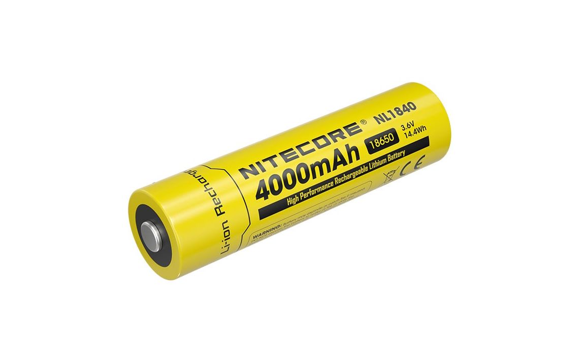 Nitecore NL1840 High-performance 4000mAh Li-ion 18650 rechargeable battery